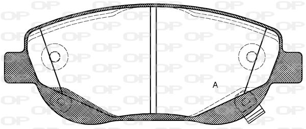 OPEN PARTS Комплект тормозных колодок, дисковый тормоз BPA1448.02